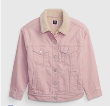 NWT GAP Kids Sherpa Corduroy Girls Icon Jacket XXL Pink Women's Petite
