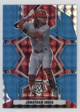 2022 Panini Mosaic Fluorescent Blue Mosaic Prizm 14/15 Jonathan India #21 03lu