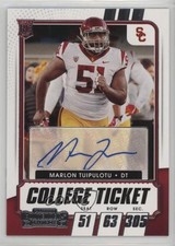 2021 Panini Contenders Draft Picks College Ticket Marlon Tuipulotu #269 Auto 3hd