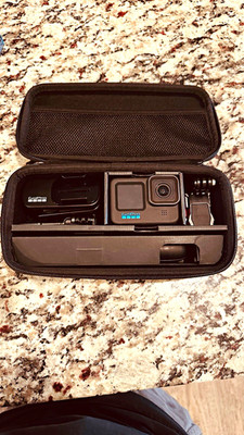 GoPro HERO10 Black Action Camera Bundle w/ Case, Battery, Tripod/Handle, Mounts