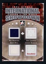 2011-12 ITG Canada vs World 1991 Rivals Ranford Lindros Roenick Hull Jersey /50