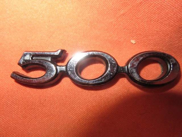 1970 Dodge Charger Coronet; 500 Rear Panel Emblem chrome original nos - Image 2 of 3