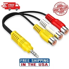 AV Adapter Video AV Component Adapter Cable Replacement for TCL TV 3 RCA to A...