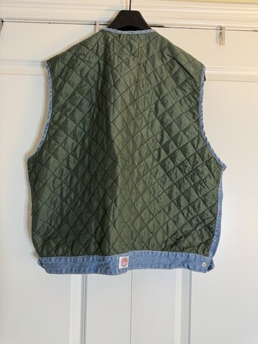 Gilet denim blu vintage sul baratro pesca utilità fotografia uomo taglia L - Foto 2 di 20