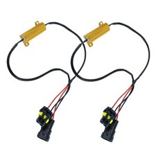 2Pcs 9005 9006 Led Load Resistor Fix Hyper Flash, 50W 6 Ohm Front LED