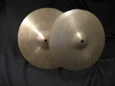 14" VINTAGE ZILDJIAN NEW BEAT HI HAT CYMBALS, 918/1486 grams, DEMO VIDEO!
