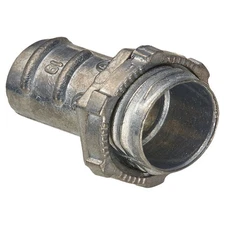 Halex HX Flexible Screw-In Connector, 1/2 in, Straight, Die Cast Zinc, 0.92 in