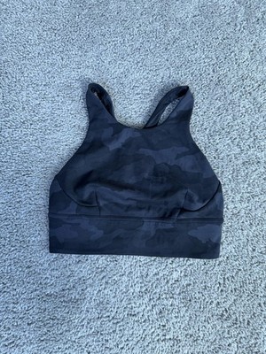 Lululemon Wunder Train Longline Bra Womens 6 365 Camo Deep Coal C/D Cup