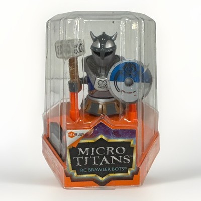 HEXBUG - Micro Titans RC Brawler Bots Viking New, Light Up Armor Weapons