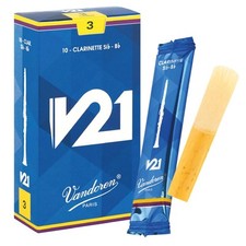 Vandoren CR803 Bb Clarinet V21 Reeds Strength 3 Box of 10 for Warmth and Resp...