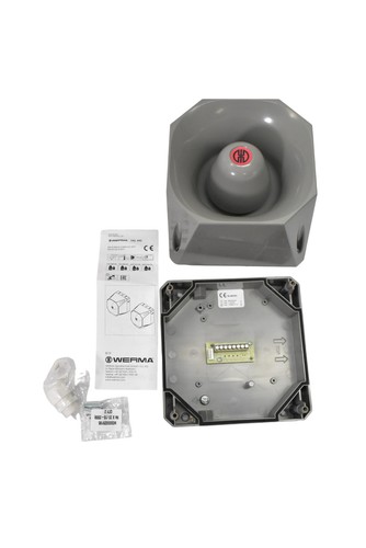Werma 142 100 55 Electronic Siren Sounder Horn 120 dB IP66 Signaltechnik Gray