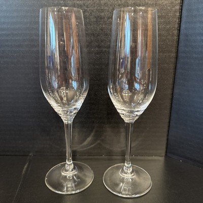 Riedel Champagne Flutes Vivant Crystal Glasses 9 oz  set of two