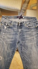 Vigoss Women's Distressed Bootcut Jeans Med Blue Sz 5