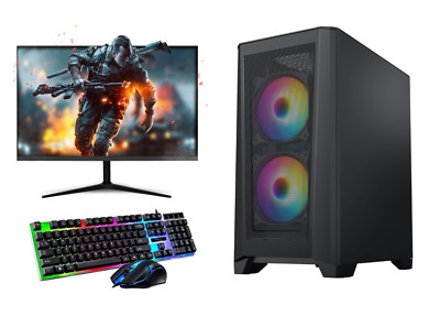 FCS Schneller Gaming PC Computer Bundle Core i7 i5 16GB Ram 1TB Win10 GTX1050Ti WiFi