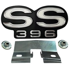 1967 Chevelle SS 396 Grille Ornament w/Retainer GM Licensed Dynacorn EM1300
