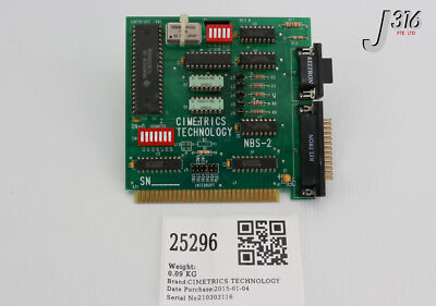 25296 CIMETRICS TECHNOLOGY PCB, ISA BUS RS-485 SERIAL INTERFACE CARD NBS-2