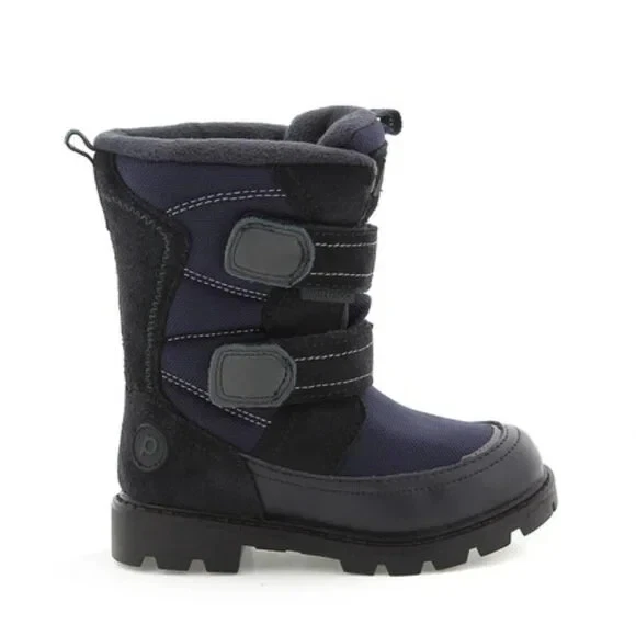 NUEVAS Botas de Nieve Pediped Kid Cruz Azul Marino Hunter Altas Doble Correa Foto 2 de 4