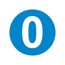 Inventory Control Number 0 Stickers  2" Round  Self Adhesive  500 Labels