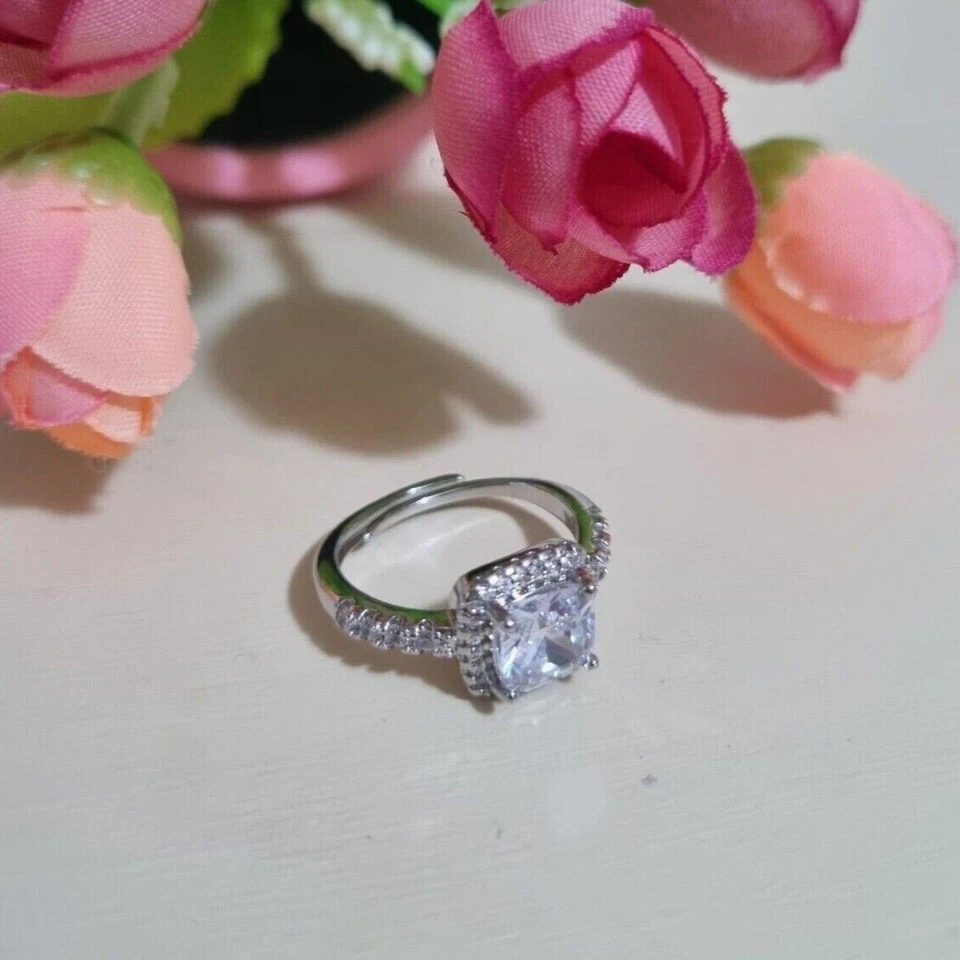 Anello zircone trasparente argento 925 NUOVO - Immagine 2 di 4