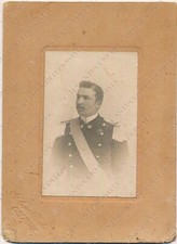Ritratto soldato alta uniforme Foto militare Ettore Bertani Cremona