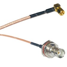 RG316 SMC Female Angle to BNC FEMALE BIG BULKHEAD RF Cable Rapid-SHIP LOT