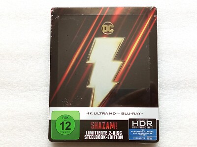 Shazam - 4 K Ultra HD + Blu-ray - Steelbook - Neu + OVP