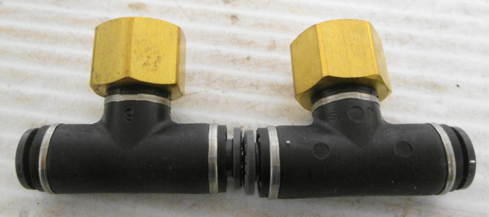 SMC KV2TF07-35 Tee Branch 1/4 PCT X 1/4 PTC (Lot of 2)