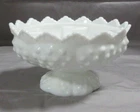 Vintage - Fenton Hobnail Milk Glass Multi-Level Candle Holder Bowl (Size: 6.5" W