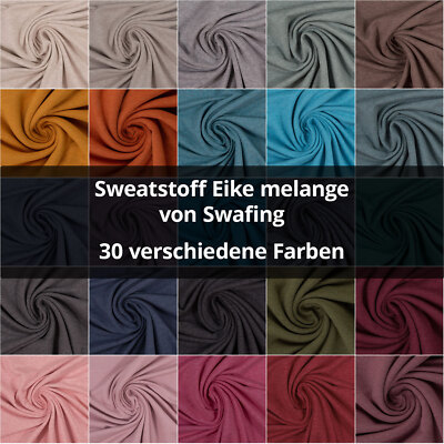 Sweatstoff Eike melange von Swafing, angeraut, meliert (Meterware ab 0,50m)