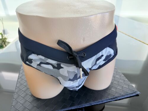 Sexy Steel Brand Nylon Men's Swim Bikini with Mesh Sides and Foam Cup Size XL