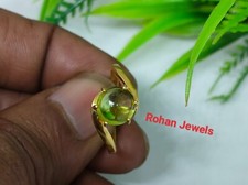 Natural Green Peridot Ring 925 Sterling Silver Ring August Birthstone Gift Ring