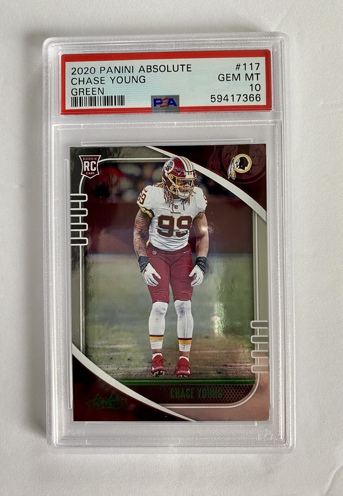 Chase Young Panini Absolute #117 Green