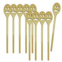 10Er Set Metaltex 570310000 KochlöFfel Oval 30 Cm Mr. Aus Buchenholz Mit Gesi...