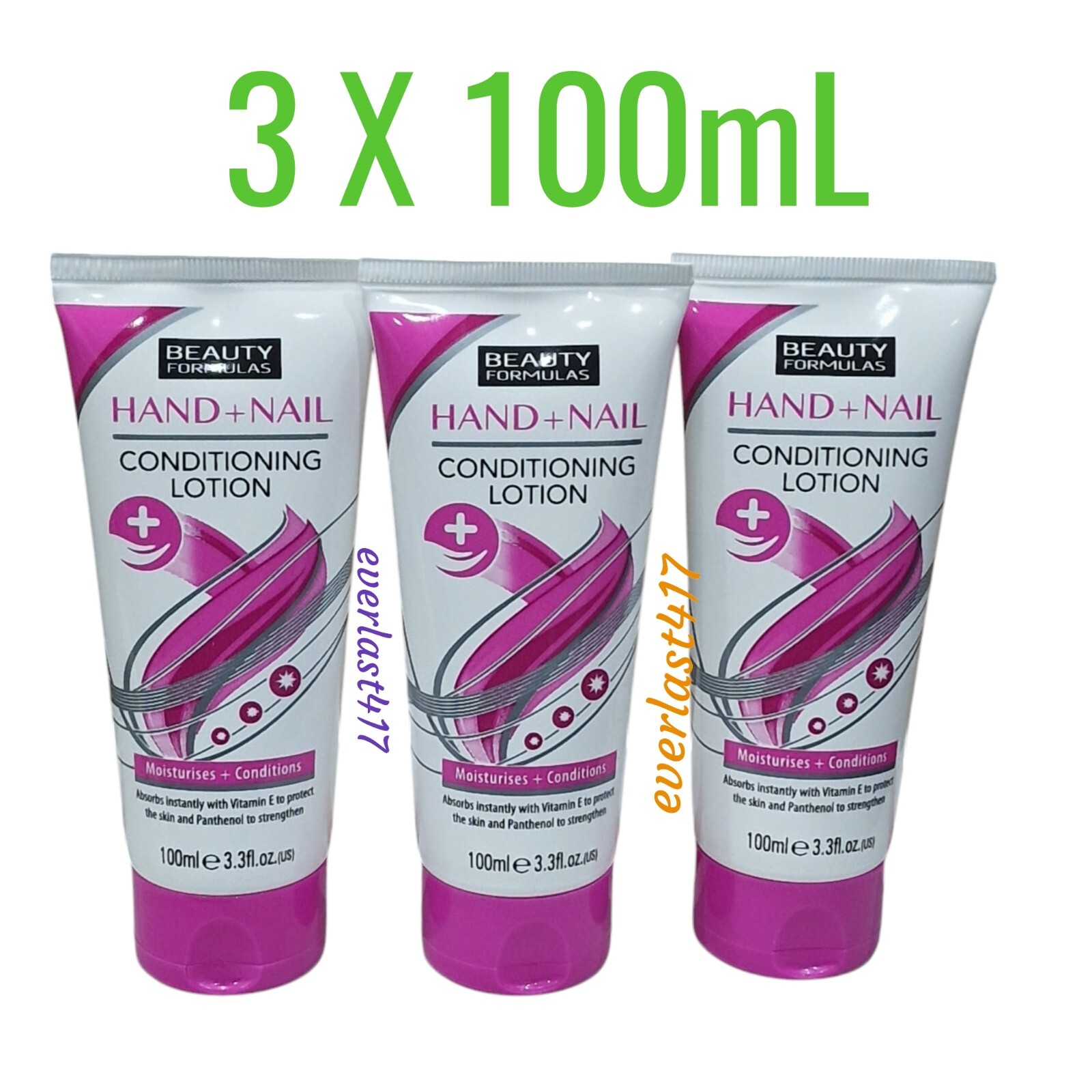 Beauty Formulas Hand & Nail Conditioning Lotion.non-greasy texture~3 tubes,100mL