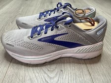 Brooks Adrenaline GTS 22 Shoe Women 8 Gray Running Athletic Sneaker Train Sport