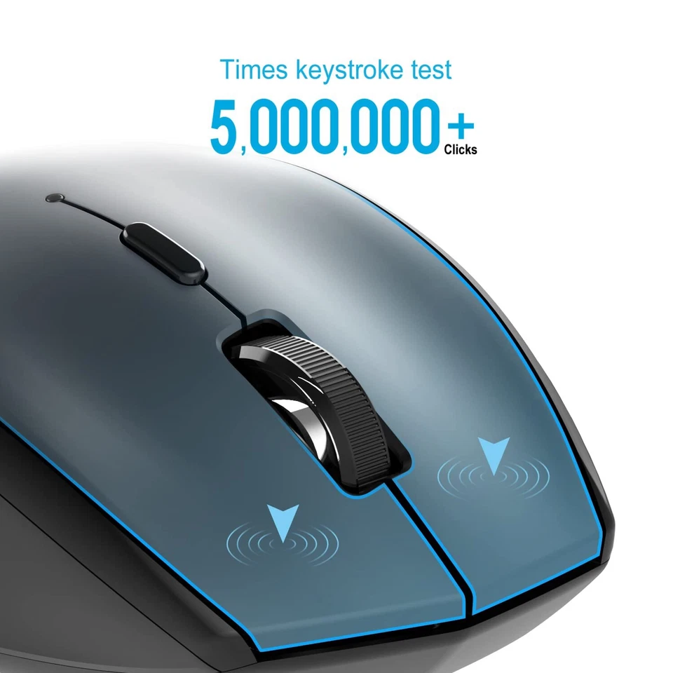 TECKNET Wireless Mouse, 2.4G USB Computer with 6-Level Adjustable 3200 DPI 01002 - Image 3 of 4