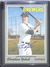 2019 Topps Heritage Real One Autograph #ROA-CYE Christian Yelich