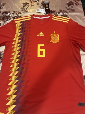 Adidas ANDRES INIESTA 2018 World Cup Spain Home Authentic Jersey