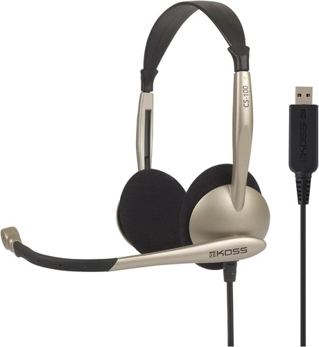 Koss CS100 USB Double Sided On-Ear Headset with Boom Microph