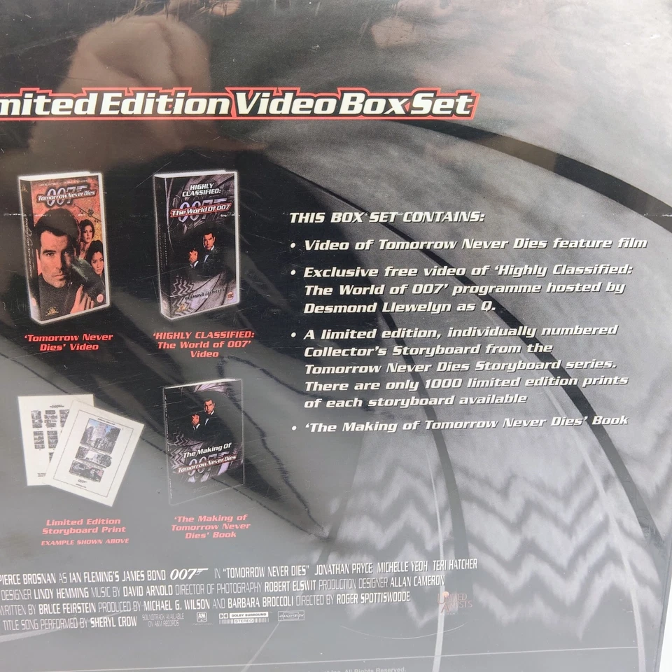 James Bond Tomorrow Never Dies VHS Collector's Limited Edition 007 (1997) - Image 4 of 4