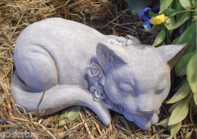 Latex cat mold with plastic backup plaster concrete casting mould 7'' x 4'' x 3''
