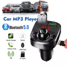 USB Charger Car Bluetooth FM Transmitter For Music Streaming And Hands Dual
