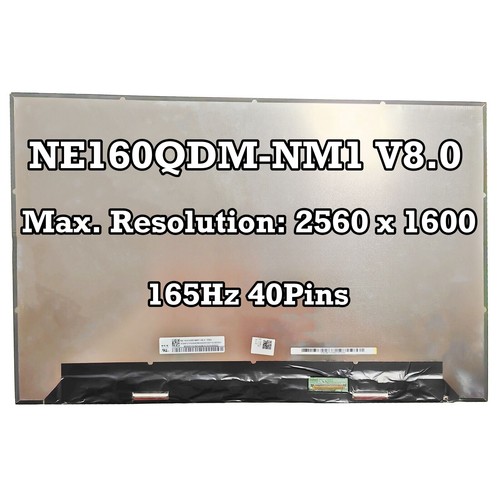 Dalle écran NE160QDM-NYJ V8.0 16" 2.5K IPS 165Hz - Remplacement LCD Pour Ordinateur Portable, Neuf