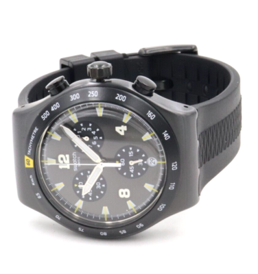 Swatch Men's Chrononero YVB405 Black Rubber Quartz Sport Watch for