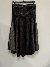 Free People Womens Strapless Glitter Mini Dress Small Petite Party Prom