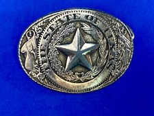 The Great State Of Texas Star Commemorative USA made Belt Buckle