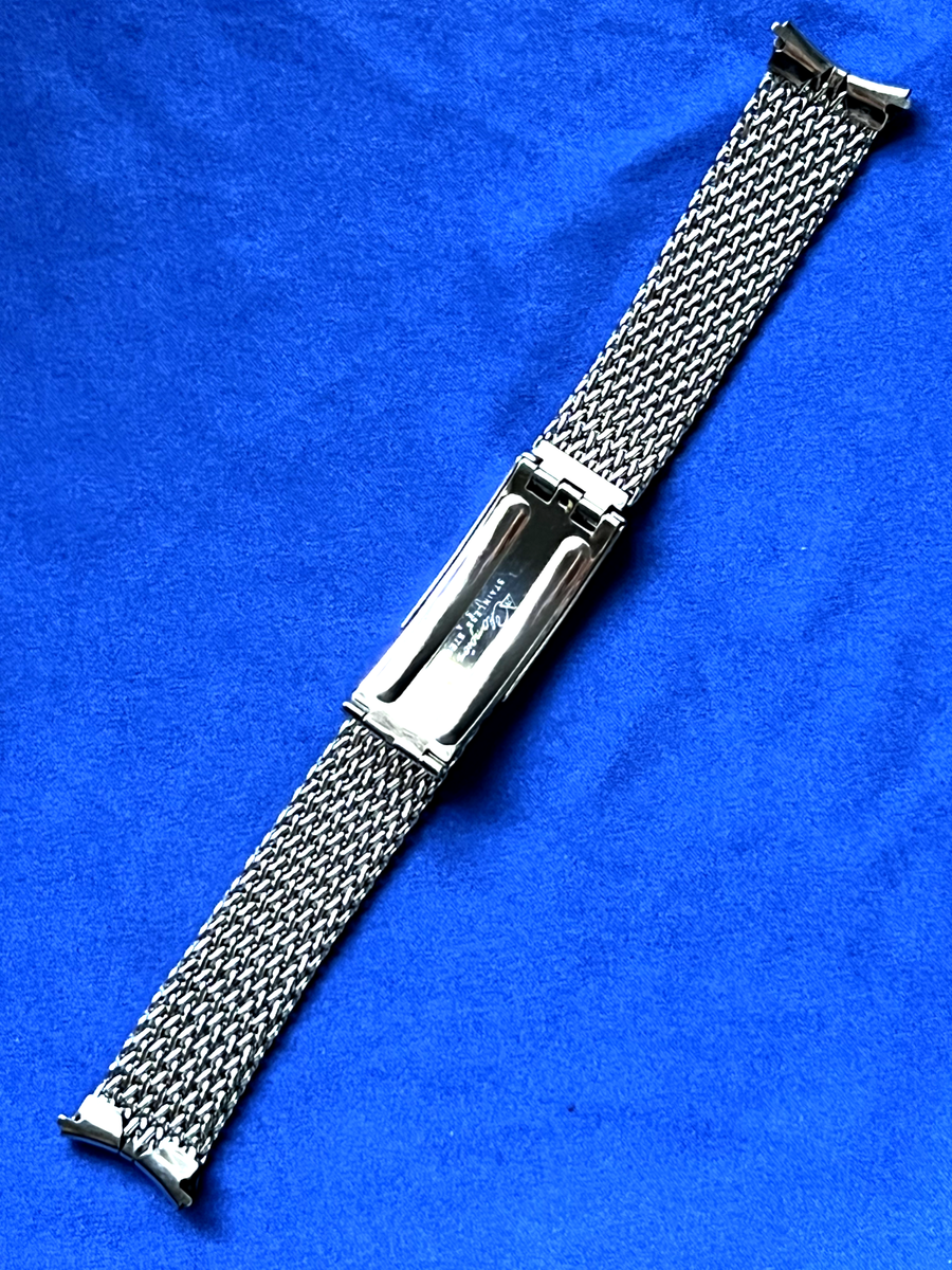 OMEGA, Stainless Steel Shark Mesh BAND, 19mm Fixed Curved Ends