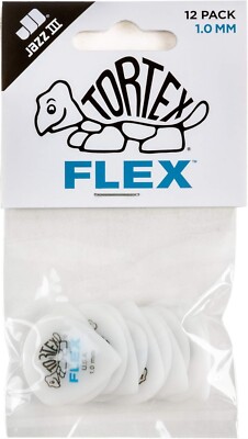 Dunlop 468P10 Tortex Flex Jazz 3 III 1,00 mm - 12 x Gitarren-Plektren Spieler-Pack