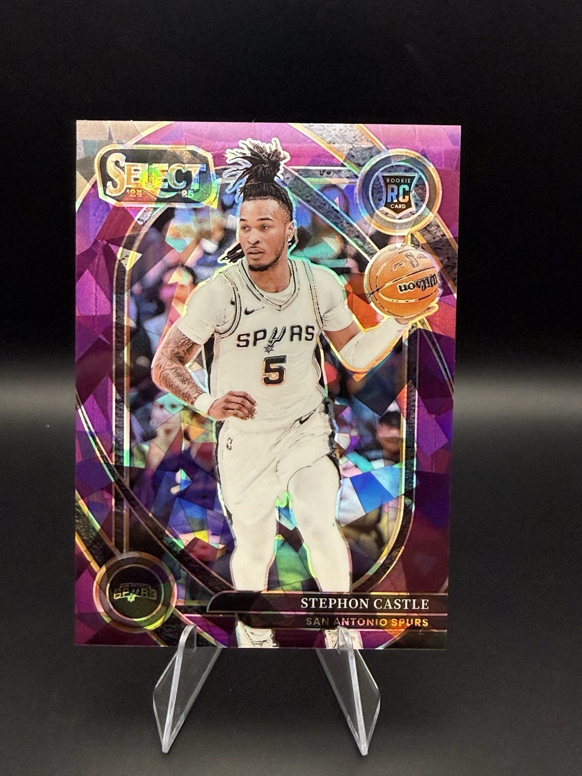 2024 Select Courtside Stephon Castle Cracked Ice Purple 99/99