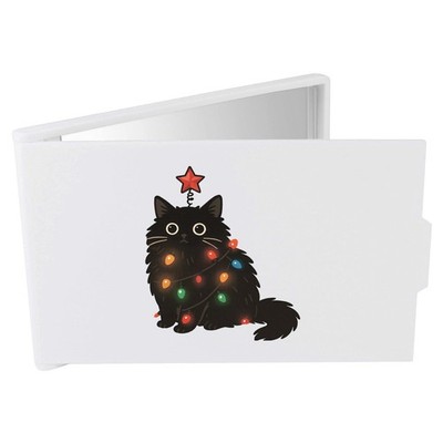 Kompakt-/Reise-/Taschenschminkspiegel ''Süße Weihnachtskatze'' (CM00052686)
